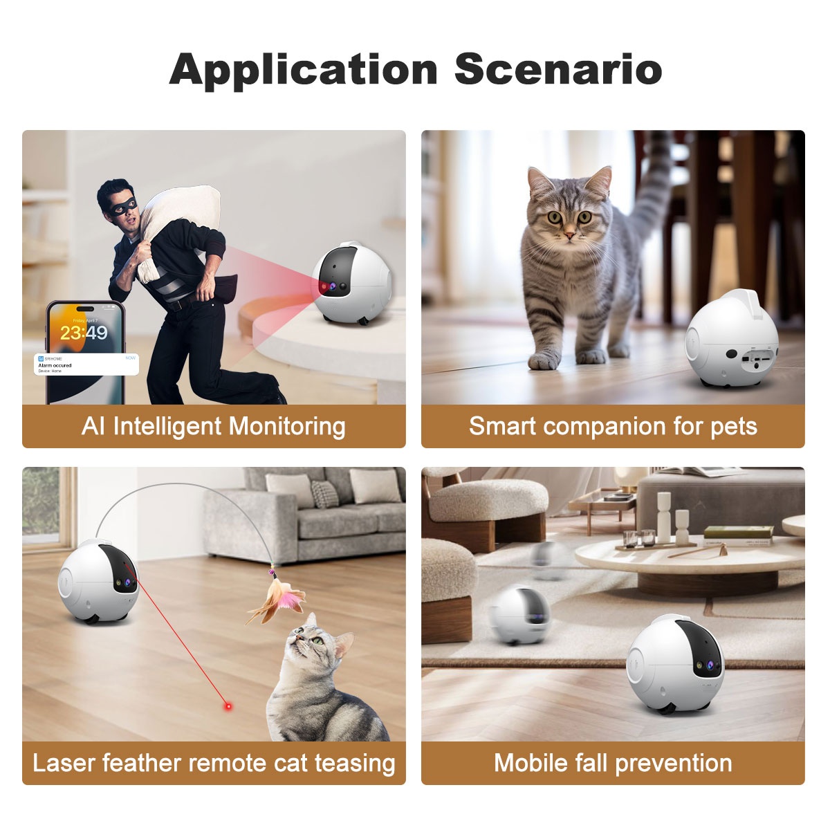 ペット用カメラロボット 4MP、双方向音声対応、2.4GHz - Cat Toys のレビューと価格
