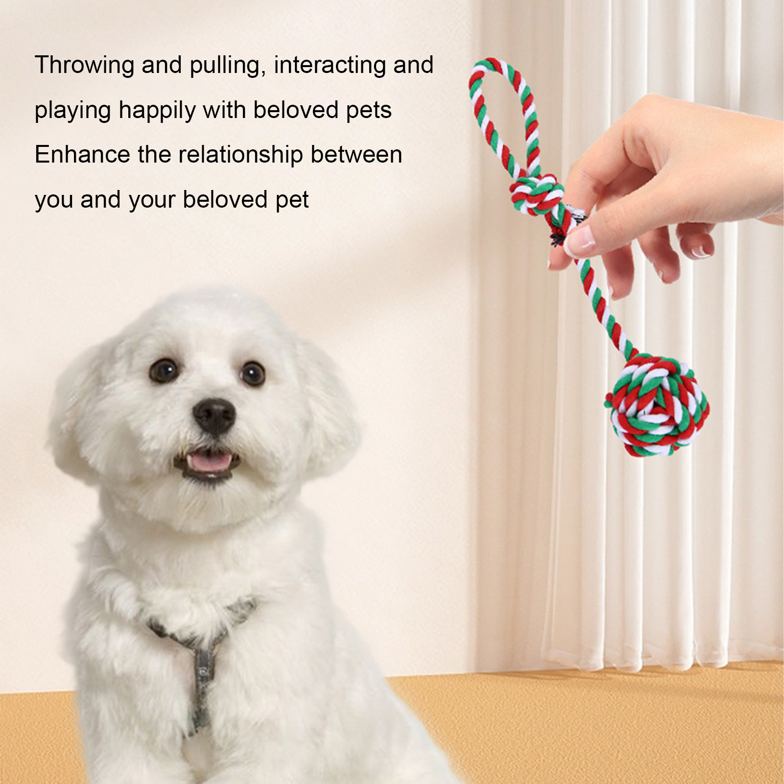 犬用噛むロープおもちゃセット クリスマスロープ結び目子犬用歯 - Dog Rope Toy Aggressive Chewers のレビューと価格
