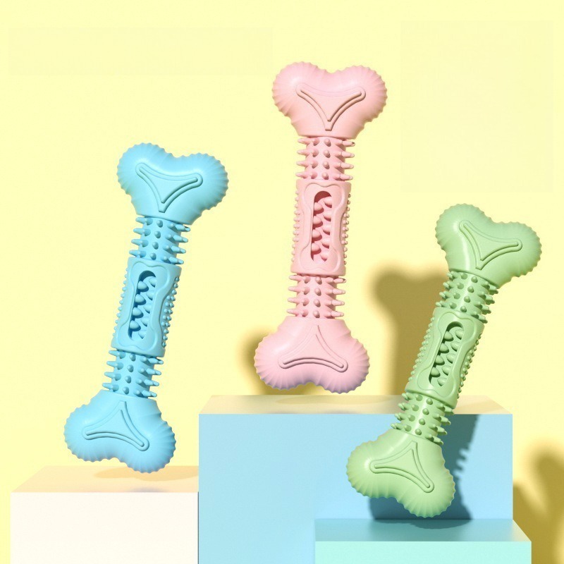 新しい耐久性のあるペット用噛み玩具セット 犬の歯が生える時期 - Teeth Cleaning Dog Chew Bone のレビューと価格
