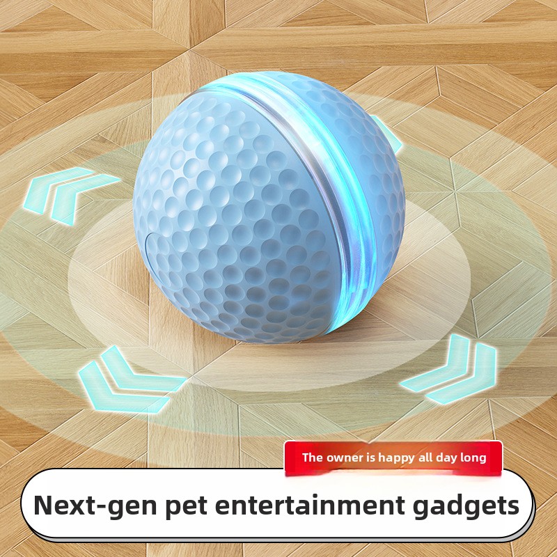 壊れないハニカムラバー電動犬用ボール、自動ジャンプ回転式イン - Interactive Squeaky Plush Dog Toy のレビューと価格