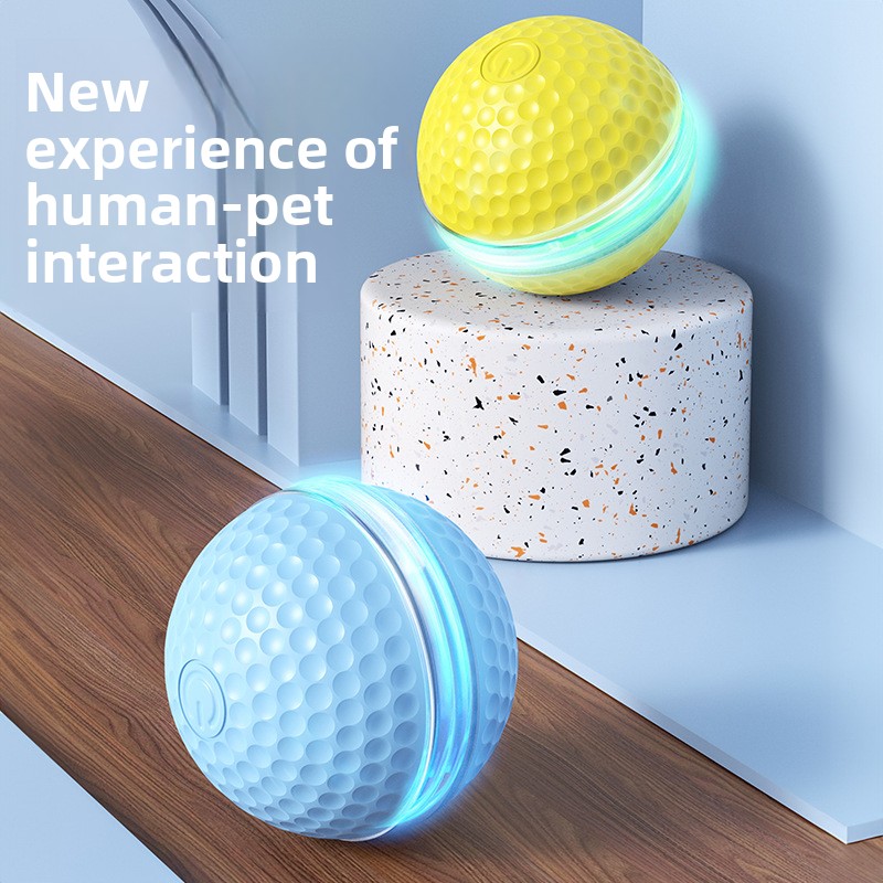 壊れないハニカムラバー電動犬用ボール、自動ジャンプ回転式イン - Interactive Squeaky Plush Dog Toy のレビューと価格